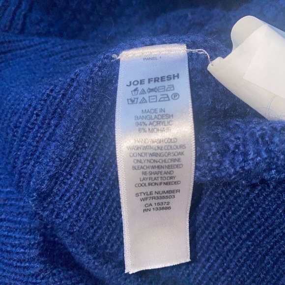 Joe Fresh - Midnight blue Cable knit crew neck sweater - Picture 4 of 7